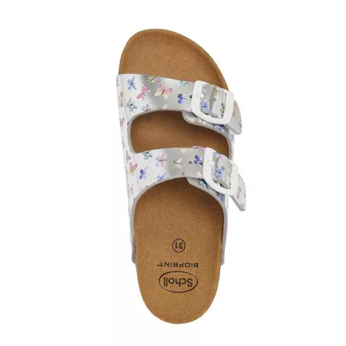 Scholl Kid Air Bag lepkés mintás ezüst gyermek papucs 27-29