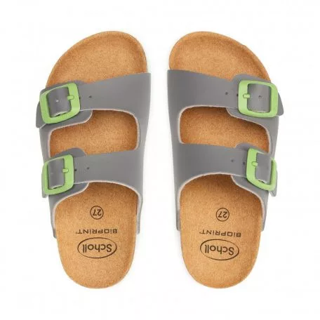 Scholl Kid Air Bag szürke zöld gyermek papucs BIOPRINT 27, 30, 33