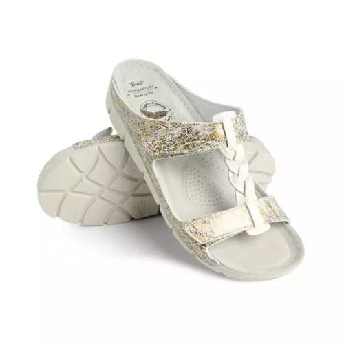 BATZ BORI stone arany mix női bőr papucs 37-40