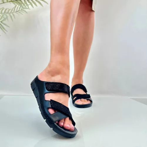 BATZ EMILIA violet női bőr papucs 36-41