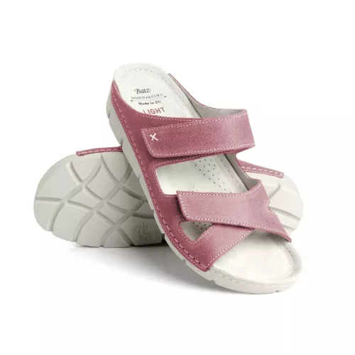 0Ft kiszállítás! BATZ EMILIA violet női bőr papucs 36-41