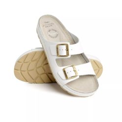 BATZ ZENNA FEHÉR NŐI BŐR PAPUCS 36-41