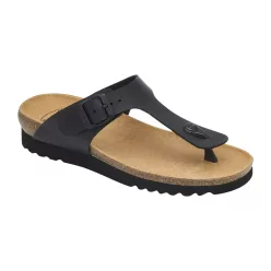   Scholl Boa Vista up fekete bioprint női lábujjközi papucs - kényelmi modell 36, 37