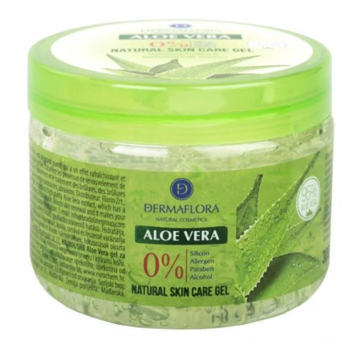 DERMAFLORA 0% NATURAL SKIN CARE ALOE VERA BŐRÁPOLÓ GÉL 300ML