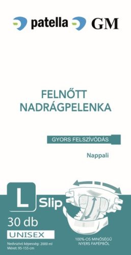 GM FELNŐTT NADRÁGPELENKA L 2000ML (SLIP) nappali 30 db