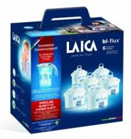   LAICA 6 db-os bi-flux univerzális szűrőbetét Laica Stream Line fehér mechanikus vízszűrő kancsóval, ajándékszett