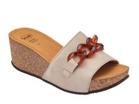   0Ft szállítás! SCHOLL RAVELLO HIGH WEDGE TAUPE női papucs Memory Cushion talppal 37, 38, 40