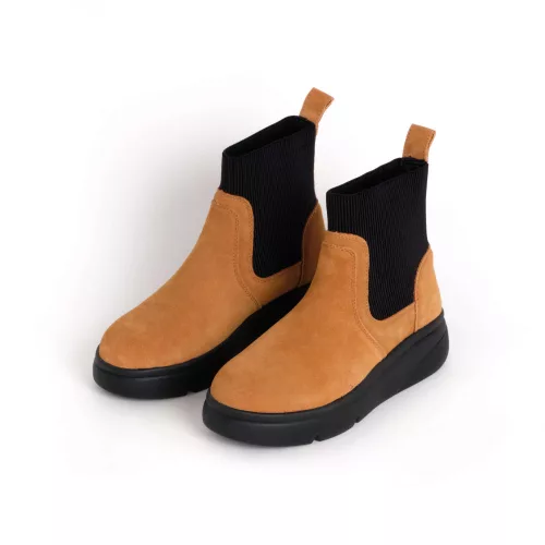 SCHOLL ASPEN ELASTIC női csizma konyak Memory Cushion talppal 35, 38-40