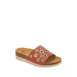 Scholl MAGALUF papucs konyak Bioprint talppal 35