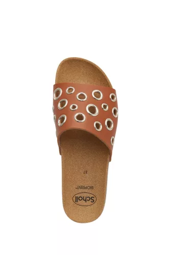 Scholl MAGALUF papucs konyak Bioprint talppal 35