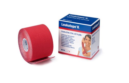 Leukotape K 5 cm x 5 cm piros