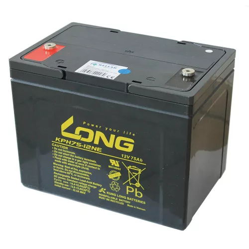 Long KPH75-12NE akkumulátor, 12 V, 75 Ah