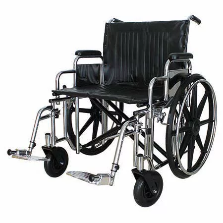 B-4200/XL mechanikus nagyteherbírású, összecsukható kerekesszék, 56 cm ülésszélesség
