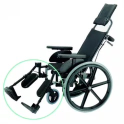   B-4200/P +TH+TL önhajtós mechanikus összecsukható kerekesszék, 40 cm ülésszélesség, rendelhető tartozékokkal