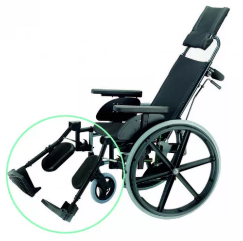 B-4200/P +TH+TL önhajtós mechanikus összecsukható kerekesszék, 52 cm ülésszélesség, rendelhető tartozékokkal