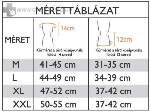 QMED x-Tape Térdszorító kompressziós tape-pel M-es