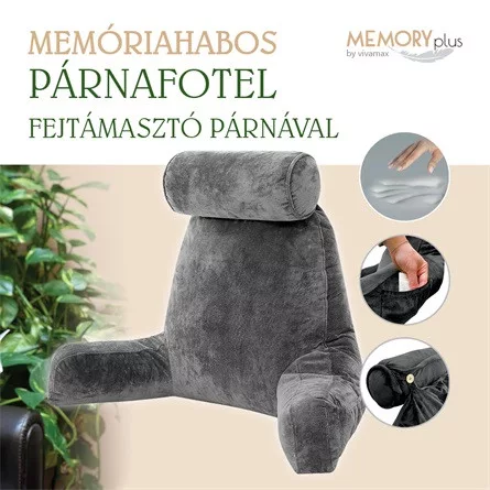 Memóriahabos párnafotel fejtámasztó párnával