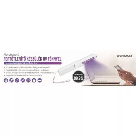 Hordozható fertőtlenítő készülék UV fénnyel, kifutó termék