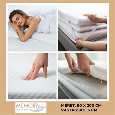 Memóriahabos fedőmatrac 80x200x6cm