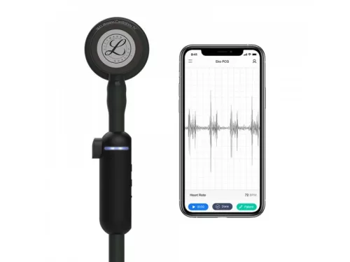 Fonendoszkóp Littmann Core digitális elektromos fekete, 69 cm 8490