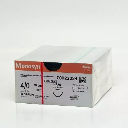 Varrófonal felszívódó Monosyn violet 4/0 (1,5) 70 cm HR 26 (M)RC 36db C2022024
