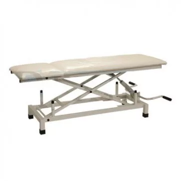 Vizsgálóágy, hidraulikusan állítható, két részes /5 / Rexmöbel, bézs