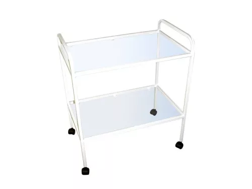 Műszerasztal 50x80 üveglapos kerekes / 13.05
