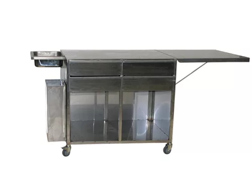 Gipszkezelő kocsi / H: 120 cm (kinyitva 180 cm), SZ: 90 cm, M: 75 cm