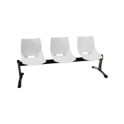   Várótermi pad 2 üléses Shell /Shell sötétkék, króm váz / Shell s.kék, króm váz