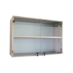 Szekrény fali 2 ajtós BG33 üveg / 90x30x60