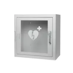   Defibrillátor fali kabin univerzális beltéri, fém, riasztó, fehér /PAD, AED, AS, ONE, HS6, Saver One