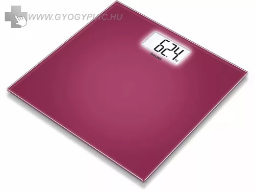 Beurer gs 208 Piros Üvegmérleg 5 év garanciával208