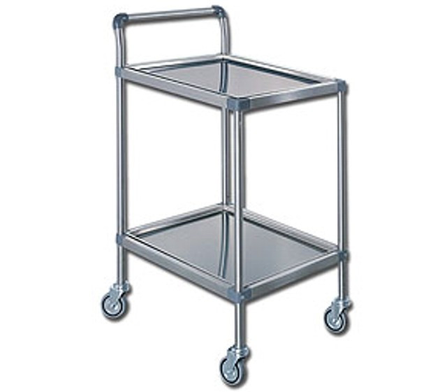 Image of Műszerasztal rozsdamentes 2 polcos 60x40x80cm