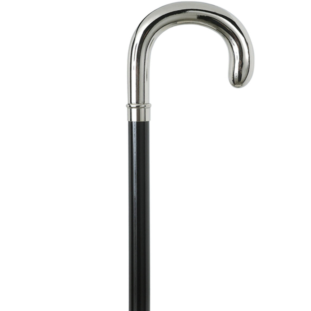 Image of LEONARDO fa járóbot - fém - kampós markolattal