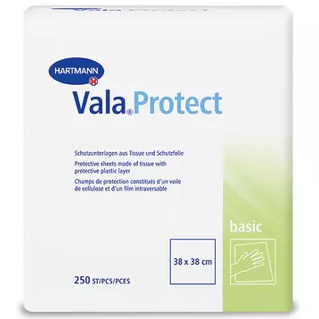 Image of Hartmann ValaProtect basic egyszer használatos lepedő 38x38 cm 250db