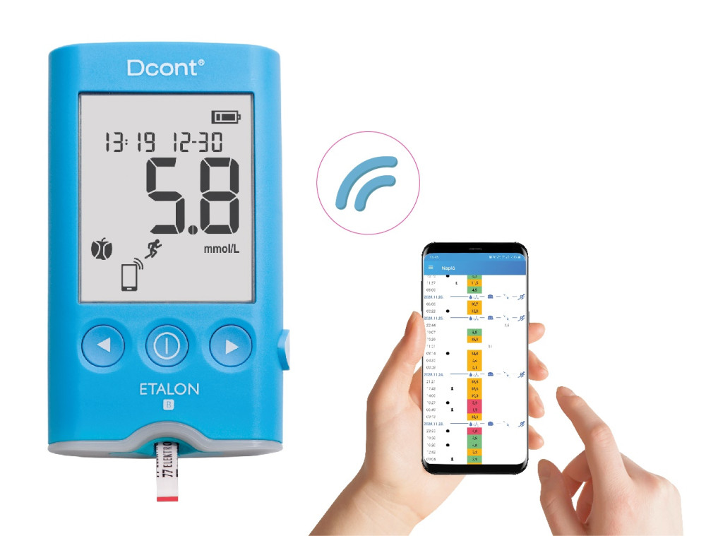 Image of D-CONT ETALON B VÉRCUKORSZINTMÉRŐ KÉSZÜLÉK bluetooth kapcsolattal