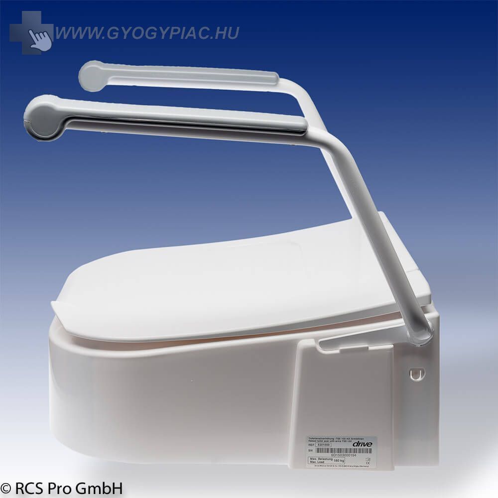 Image of tse 150 WC magasító felhajtható karfával, állítható magassággal (65-100-130 mm)