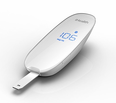 Image of iHealth Gluco kit-smart BG5 vércukorszintmérő, 1db ujjbegyszúró, 10db lándzsa, 1db mini USB töltőkábel 2év jótállás