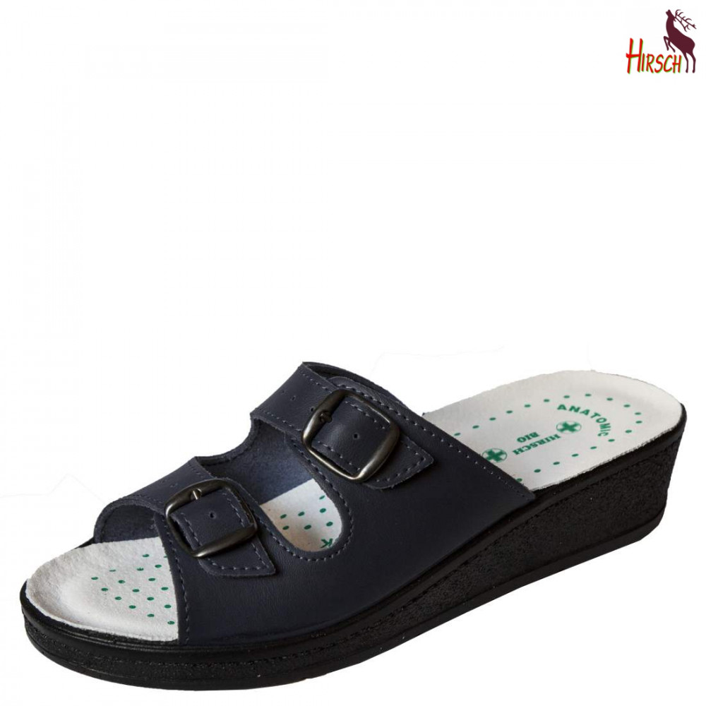 Image of HirschBio női sötétkék SRA csúszásmentes papucs csatos 35-41
