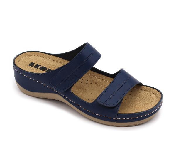 Image of Leon Comfortstep 907 kék női bőr papucs 36-40