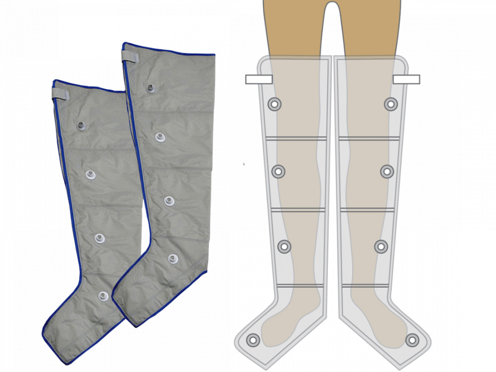 Image of 4 légkamrás láb mandzsetta Power Q-1000 Plus és Premium nyirokmasszázs gépekhez 6 hónap garancia