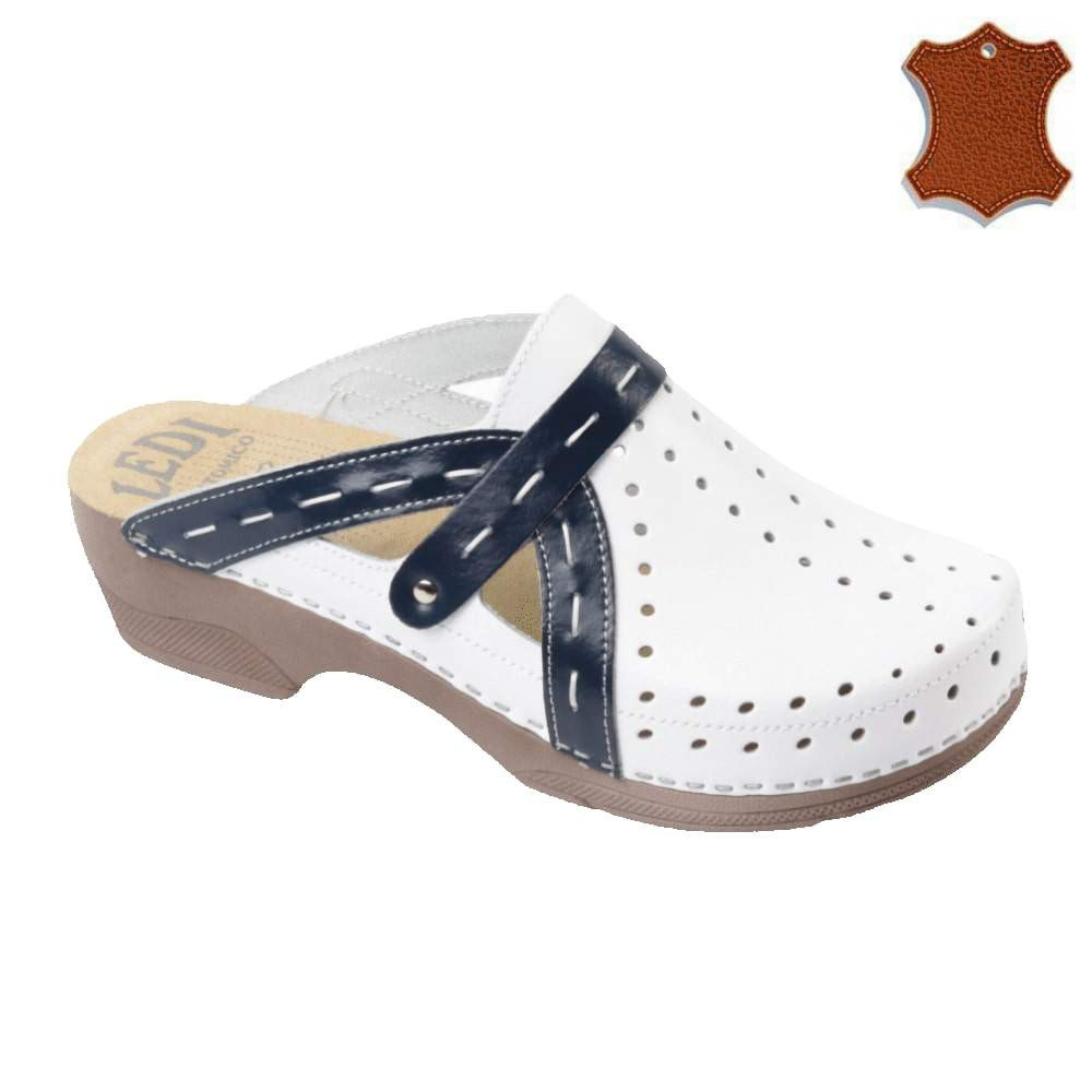 Image of 311-5 fehér kék női bőr klumpa 36-41