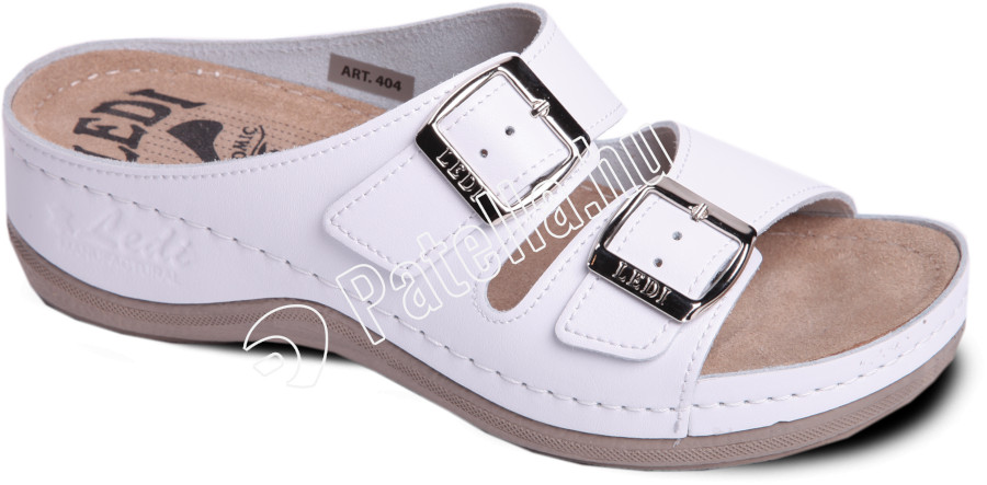 Image of 404-18 fehér női bőr papucs 36-41