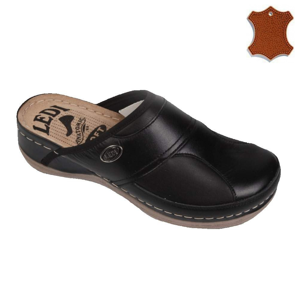 Image of 429-N2 anatómiai halluxos fekete női bőr klumpa 36-41