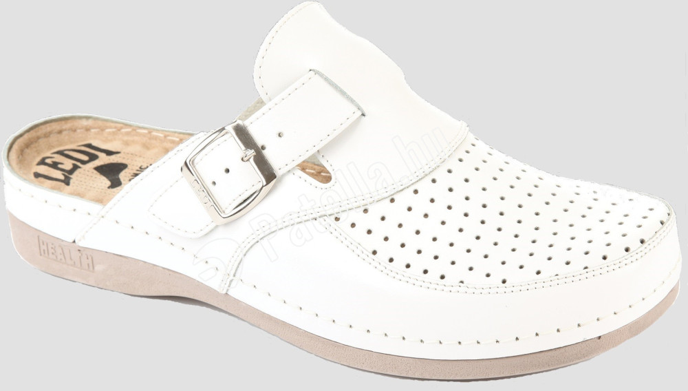 Image of 802/18 fehér férfi bőr klumpa csatos 41-46