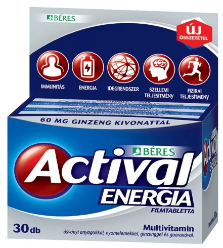 Image of ACTIVAL ENERGIA GINZENG GUARANA filmtabletta 30x