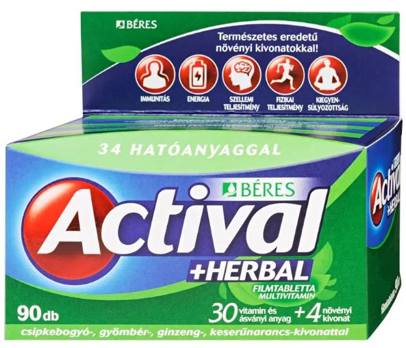 Image of BÉRES ACTIVAL +HERBAL FILMTABLETTA 90X