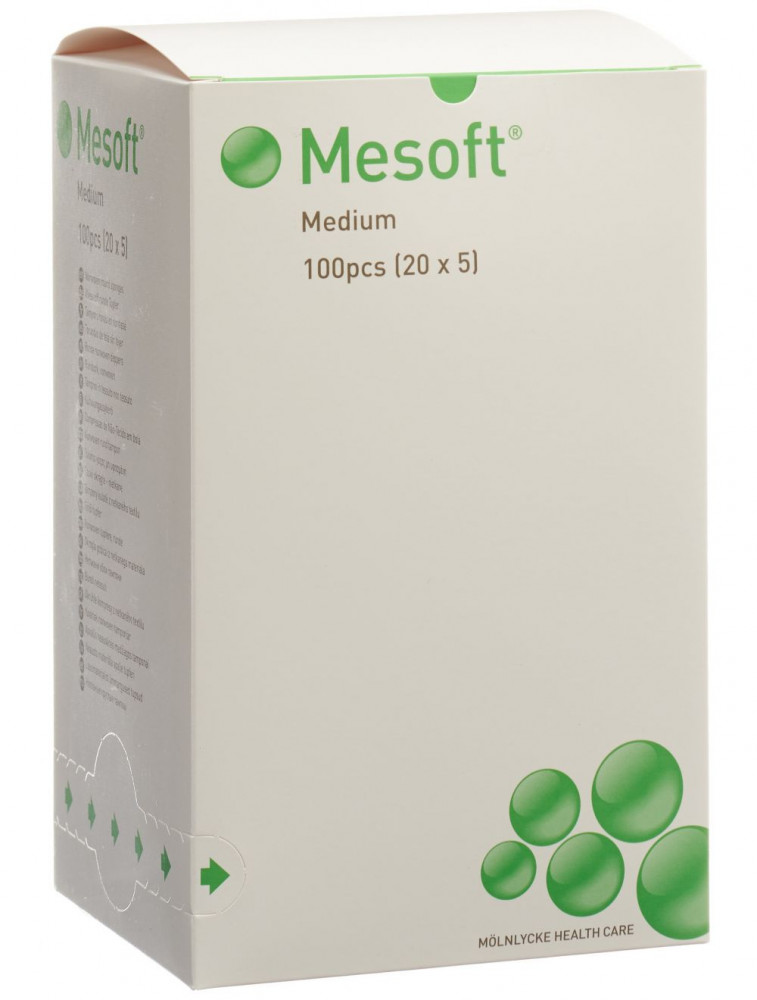 Image of Mesoft törlőtupfer steril 35mm 100x