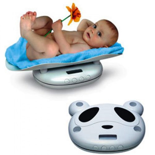 Image of 2 funkciós elektronikus csecsemőmérleg, panda babamérleg