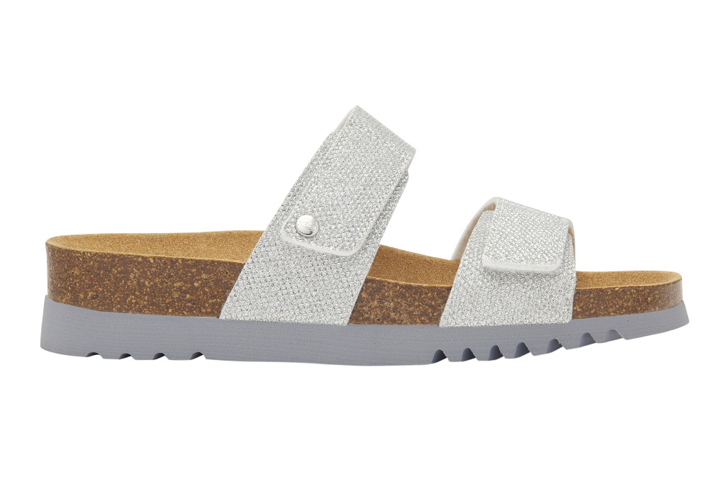 Image of Scholl Lusaka 2.0 ezüst női papucs bioprint talppal 35-42